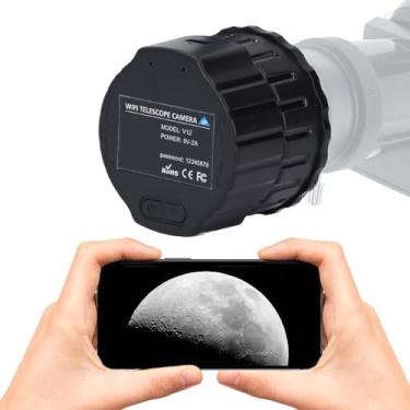 Imagem de Câmera Ocular WiFiTelescope, Câmera Ocular Eletrônica HD para Binóculos de Astrofotografia de Microscópio de 24 Mm - 50 Mm, Oculares de Telescópio para Astrofotografia,