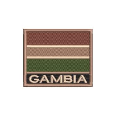 Imagem de BP0196N-003 Bandeira Gambia Patch Bordado 7,5×6,3cm (D-Arquivo Matriz para bordar)