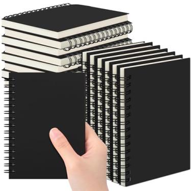 Imagem de Qilery Pacote com 18 cadernos A6 com forro em espiral, pequenos diários de escrita de viagem, 10 x 14 cm, 100 folhas, blocos de notas coloridos para escritório, sala de aula, presentes de fim de