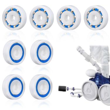 Imagem de BOXOB 8 peças de rolamento de roda para limpador de piscina 9-100-1108 ou 91001108, peças de reposição de limpador de piscina para modelos Polaris 360 380 e 3900 de quadriciclo esportivo