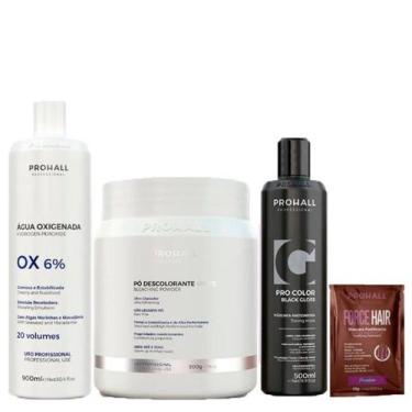 Imagem de Matizador Black Cinza Pó Branco e Ox 20 Volumes Prohall