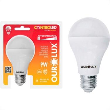 Imagem de Lampada Led Bulbo Controled Ourolux 9W. Autodimerizavel