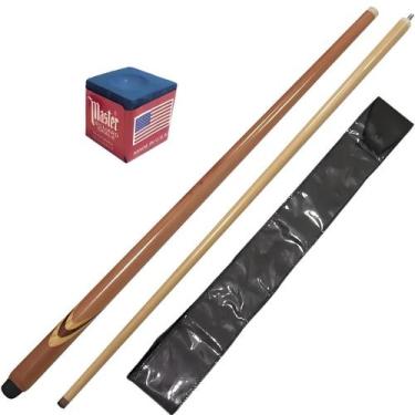 Imagem de Taco De Sinuca Bilhar Marchetado De Rosca mais Capa Giz Master - JR DI