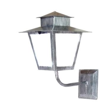 Imagem de Arandela Colonial Quadrada L6B em Aço Prata Velha - Ideal Iluminação