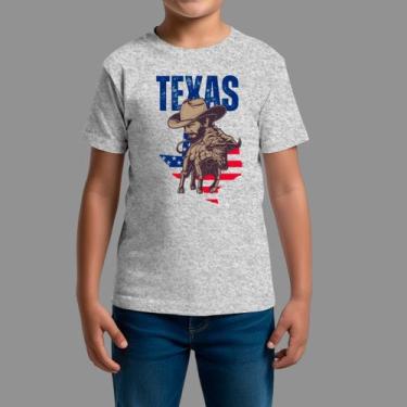 Imagem de Camisetas Infatil Country Moda Country Manga Curta Gola Redonda Texas 