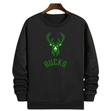 Imagem de Blusa Moletom Gola Basquete Bucks Giannis Basketball - Loja White Mamb