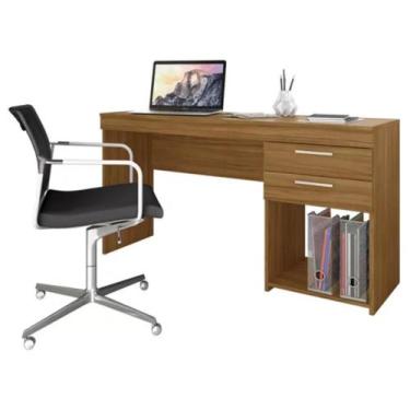 Imagem de Escrivaninha 2 Gavetas Office New - NOTAVEL, Freijó Trend