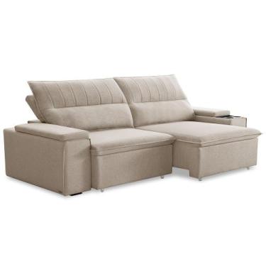 Imagem de Sofá Retrátil Reclinável Para Sala 3 Lugares 205cm Ricci F04 Linho Beg