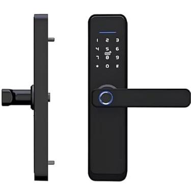 Imagem de Fechadura Eletrônica Digital Com Biometria Bluetooth Chave Senha Cartao