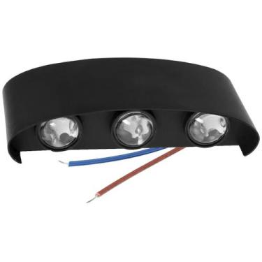 Imagem de Arandela Luminaria Meia Lua Parede 6w Luz Led 6 Fachos Iluminaçao Deco