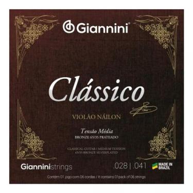 Imagem de Encordoamento giannini violão nylon genwpm 65/35 prateado