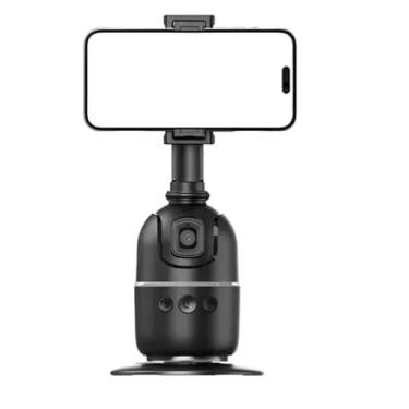 Imagem de Suporte Gimbal para Celular com Reconhecimento Facial, Rotação 360°, LED Colorido, Controle por Gestos