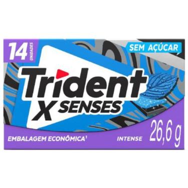 Imagem de Chiclete Trident XSenses Intense 26,6g  Embalagem Econômica 14 Unidades