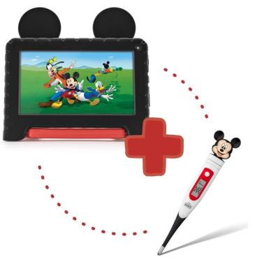 Imagem de Tablet Multi Mickey 7 pol. 4GB ram 64GB Android 13 + Case + Wi-fi + Termometro Digital do Mickey NB4131K