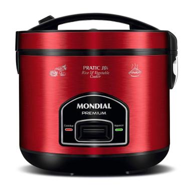 Imagem de Panela Elétrica Mondial Pratic 10i Pe-46-10x 220v-vermelho/inox