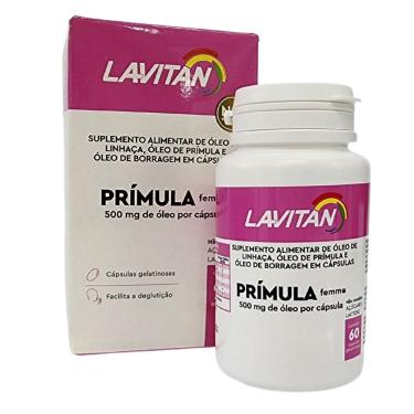 Imagem de Suplemento Alimentar Prímula Femme 500mg de Óleo por cápsula Lavitan Cimed 60 Cápsulas Gelatinosas
