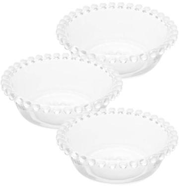 Imagem de Conjunto 3 Bowls Tigelas Cristal 280ml Pearl Wolff 13,5x5cm Taças de S