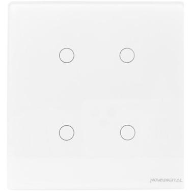 Imagem de Interruptor Inteligente 4x4 Wifi 4 Botões Branco RF433MHz - SY-BR4-W -