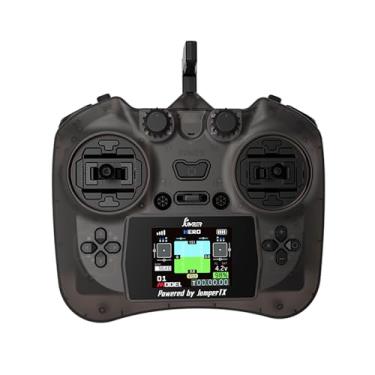 Imagem de Transmissor Jumper Smart ELRS 2.4G RC com tela IPS colorida HD de 5 cm, gimbals com sensor Hall, alcance de controle de 8 km, carregamento rápido USB-C e simulador para drones, carros e aviões RC FPV