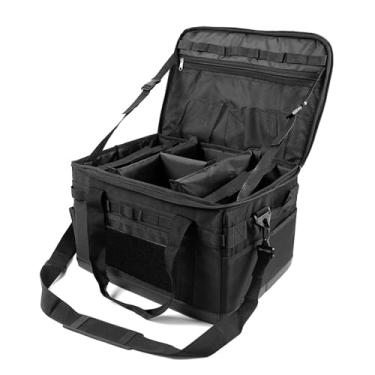 Imagem de Bolsa de acampamento portátil grande de zíper anti -acidente fogão a utensílios de cozinha de bolsa de transporte de bolsas de transporte multifuncionais de acampamento (Preto)