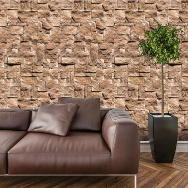 Imagem de Papel de Parede Adesivo  Pedra Lavável Cozinha 3 metros