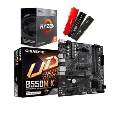 Imagem de KIT PROCESSADOR AMD RYZEN 5 5600GT + PLACA MÃE GIGABYTE B550M K DDR4 + 8GB 3200MHZ