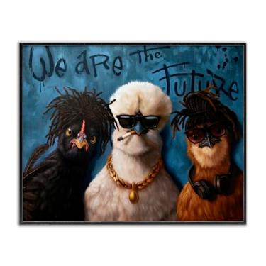 Imagem de Stupell Industries Arte giclée emoldurada We Are The Future Birds, design de Lucia Heffernan, 20 x 16