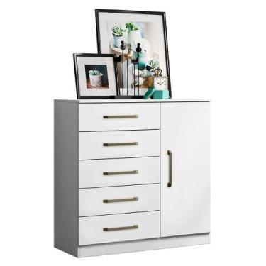 Imagem de Cômoda Sapateira Milão 2014145 Branco Brilho - Aramóveis - ARAMOVEIS