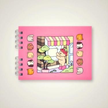 Imagem de Livro De Colorir Capa Dura Rosa - Genérico, Rosa