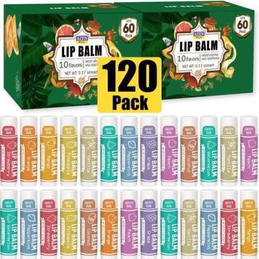 Imagem de Bálsamo labial AZEN, pacote 120, presente de Natal natural de 10 sabor