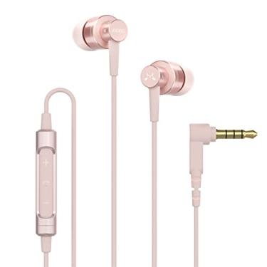 Imagem de Soundmagic ES30C Fones de ouvido com fio com microfone, isolamento de ruído, fones de ouvido de alta fidelidade, ajuste confortável, rosa