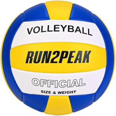 Imagem de RUN2PEAK Bola de vôlei macia de praia tamanho oficial 5 bolas de vôlei para uso ao ar livre, piscina interna, presentes de quintal para adolescentes, meninas, jovens, equipes iniciantes, treinamento,