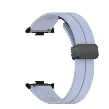 Imagem de Pulseira de Silicone para Redmi Watch 4, cinta inteligente de reposição com fecho magnético (Purple)