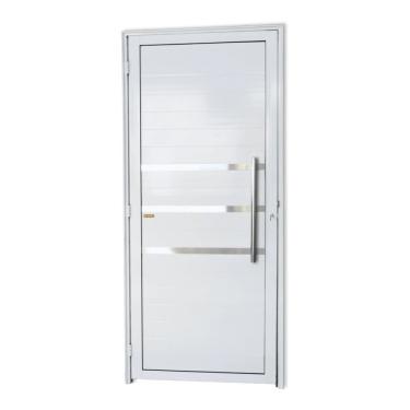 Imagem de Porta Lambril Com Friso Com Puxador Super 25 210cm X 80cm Brimak Branco