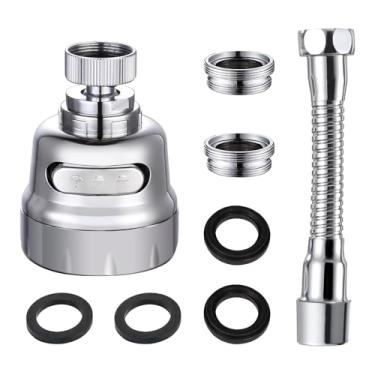 Imagem de Acessório do pulverizador da torneira da pia da cozinha, cabeça de torneira móvel de cozinha 360° giratória, cabeça do bocal da facueta do pulverizador anti-respingo, aerador de torneira de economia de água, 3 modos de cabeça de torneira de cozinha ajustável cromada