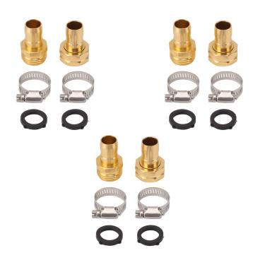 Imagem de 3 Definir conector de reparo de mangueira de mangueira de mangueira de jardim com grampos para 3/4 5/8 Mangueira de jardim