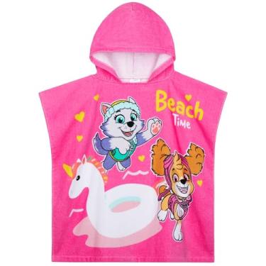 Imagem de Paw Patrol Toalha de praia com capuz infantil absorvente Skye Everest roupão poncho de algodão toalha para natação chuveiro piscina banho presentes para meninas