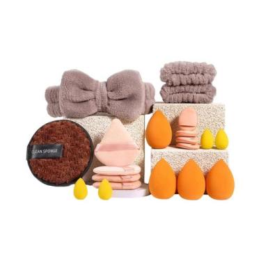 Imagem de Conjunto De Pincéis E Esponjas De Maquiagem Macias E Fofas, 20-41 Peça