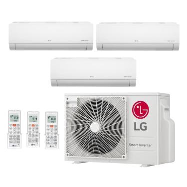 Imagem de Ar Condicionado Multi Split Inverter Hi Wall LG 21000 BTUs (3x9000) Quente/Frio Z3UW21GFB1.AWGZBR1 - 220V