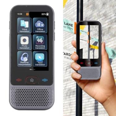 Imagem de Dispositivo de Tradutor de Idiomas, 139 Idiomas Tradução on -line Tradutor de Bolso Tradutor de Dispositivo Com Alta Precisão Redução de Ruído Dispositivo de Tradutor de