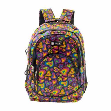 Imagem de Mochila Feminina Infantil Escolar Passeio Reforçada Sports WL8906, Pre