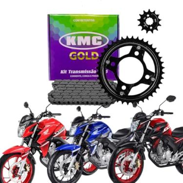Imagem de Kit relaçao Transmissao Cb Twister 250 com retentor de 2016 ate 2022 kmc gold