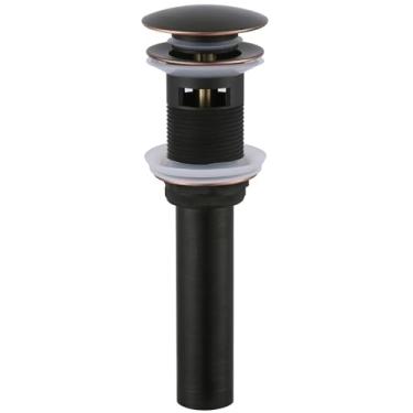 Imagem de Tampa de drenagem da pia com transbordamento, Contemporâneo, Top Flange: 66mm in dia., Oil-Rubbed Bronze