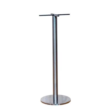 Imagem de Mesa Pisa Beta Bistrô Fratini 107,50cm (a) Disco Redondo Inox Tampo Mdp Quadrado Samba 80cm (l)