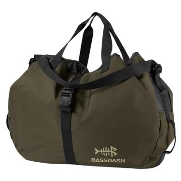 Imagem de BASSDASH Bolsa Wader dobrável com alça de ombro alça de ombro para armazenamento de bota de malha para pesca, viagem, caça, caminhadas, 70 cm C x 14 cm L x 44 cm A FP08