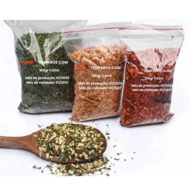 Imagem de Kit De 10 Temperos 50g cada, total de 500g Essenciais para Culinária T