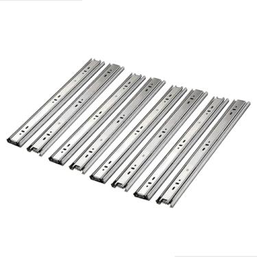 Imagem de 8 Corrediça Telescópica Light 40cm Zincada H35 Trilha Para Gaveta Armário Gavetas 30kg 4 Pares 400mm