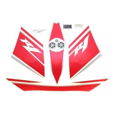 Imagem de Adesivos Compatível Yamaha R1 2008 Branca E Vermelha R108br - SPTS