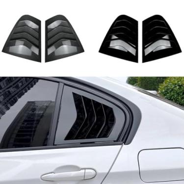 Imagem de Capas de saída de saída de ar compatíveis com 3 séries F30 318i 320i 325i 2013-2019 Kit de carroceria para-choque traseiro lateral ventilação lateral acessórios de carro (preto brilhante)