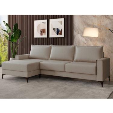 Imagem de Sofá 3 Lugares Chaise Lado Esquerdo Amazon Bege